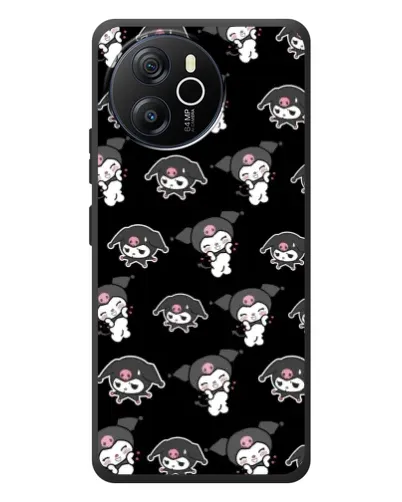 Чехол для Blackview Oscal Tiger 12 с картинкой «Черный паттерн Kuromi» Чехол для Blackview Oscal Tiger 12 с картинкой «Черный паттерн Kuromi»