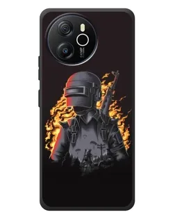 Чехол для Blackview Oscal Tiger 12 с картинкой «PUBG — огненный силуэт»