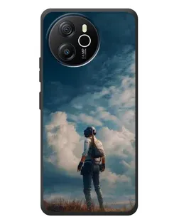Чехол для Blackview Oscal Tiger 12 с картинкой «Герой PUBG на скале»