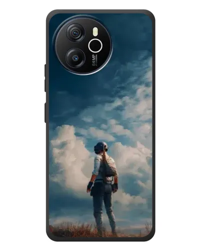 Чехол для Blackview Oscal Tiger 12 с картинкой «Герой PUBG на скале»