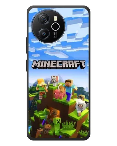 Чехол для Blackview Oscal Tiger 12 с картинкой «Minecraft классический мир»
