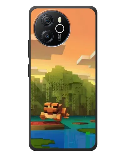 Чехол для Blackview Oscal Tiger 12 с картинкой «Майнкрафт закат солнца»