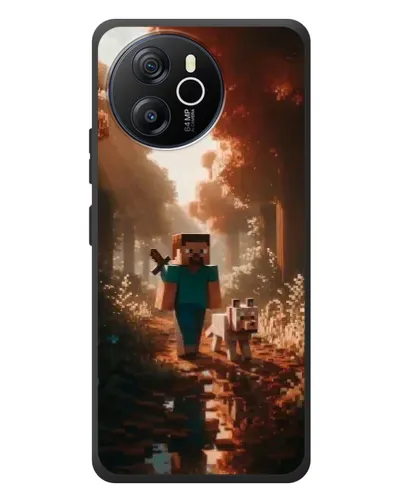 Чехол для Blackview Oscal Tiger 12 с картинкой «Стив в лесу»