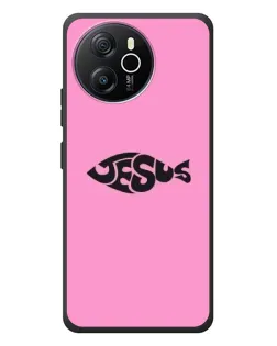 Чехол для Blackview Oscal Tiger 12 с картинкой «Розовый символ  Jesus»