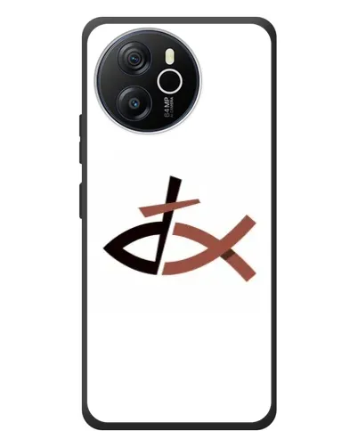 Чехол для Blackview Oscal Tiger 12 с картинкой «Рыба и крест»