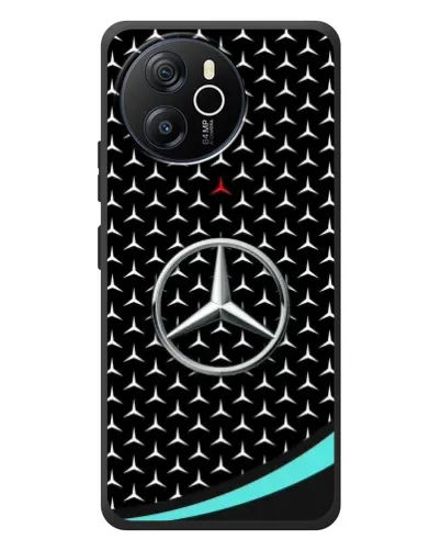 Чехол для Blackview Oscal Tiger 12 с картинкой «Mercedes — бирюзовый акцент»