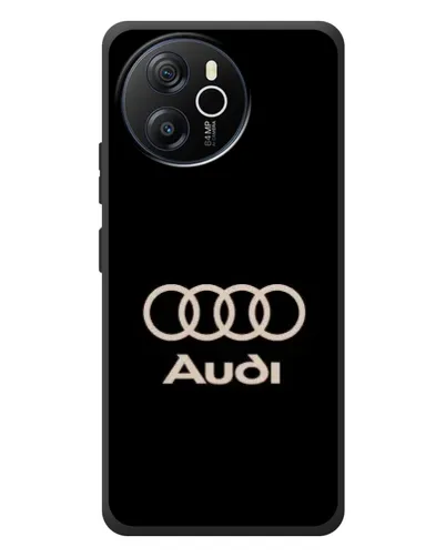 Чехол для Blackview Oscal Tiger 12 с картинкой «Audi — золотой логотип»
