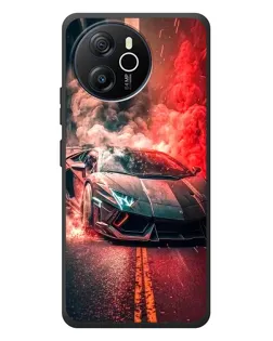 Чехол для Blackview Oscal Tiger 12 с картинкой «Lamborghini красный дым»