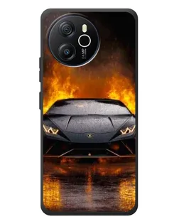Чехол для Blackview Oscal Tiger 12 с картинкой «Lamborghini в огне»
