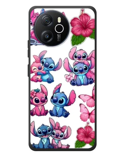 Чехол для Blackview Oscal Tiger 12 с картинкой «Стикеры Stitch и Angel»