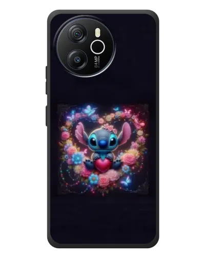 Чехол для Blackview Oscal Tiger 12 с картинкой «Stitch в цветах»