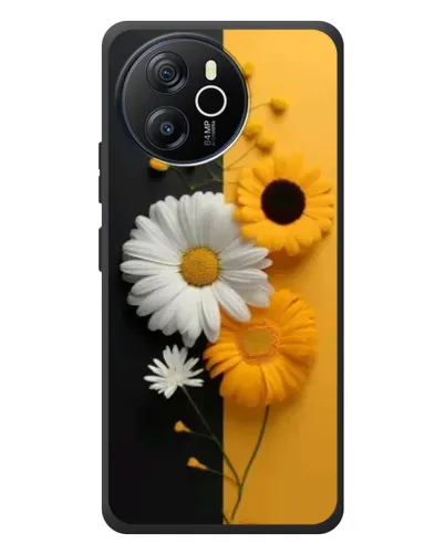 Чехол для Blackview Oscal Tiger 12 с картинкой «Подсолнух и ромашка»