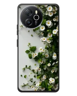 Чехол для Blackview Oscal Tiger 12 с картинкой «Ветка мелких белых цветов»