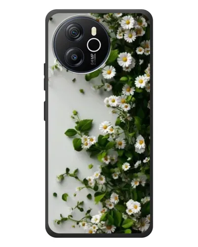 Чехол для Blackview Oscal Tiger 12 с картинкой «Ветка мелких белых цветов»