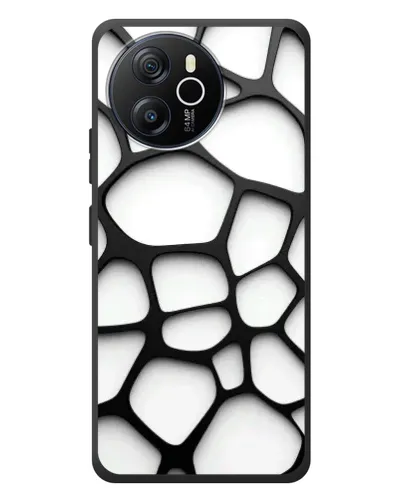 Чехол для Blackview Oscal Tiger 12 с картинкой «Белая объемная сетка» Чехол для Blackview Oscal Tiger 12 с картинкой «Белая объемная сетка»