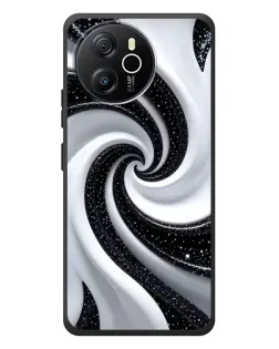 Чехол для Blackview Oscal Tiger 12 с картинкой «Черно-белая спираль»