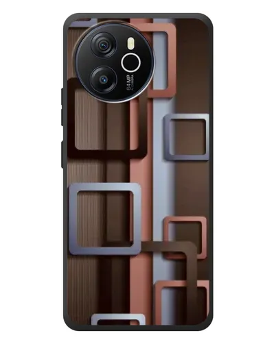 Чехол для Blackview Oscal Tiger 12 с картинкой «Коричневые объемные квадраты» Чехол для Blackview Oscal Tiger 12 с картинкой «Коричневые объемные квадраты»