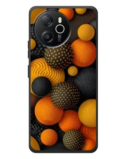 Чехол для Blackview Oscal Tiger 12 с картинкой «Объемные оранжевые сферы»