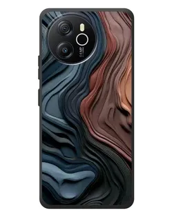 Чехол для Blackview Oscal Tiger 12 с картинкой «Цветные волны каньона»