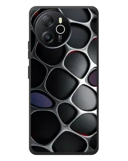 Чехол для Blackview Oscal Tiger 12 с картинкой «Объемная темная решетка»