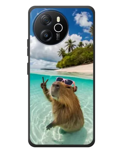 Чехол для Blackview Oscal Tiger 12 с картинкой «Капибара на море» Чехол для Blackview Oscal Tiger 12 с картинкой «Капибара на море»