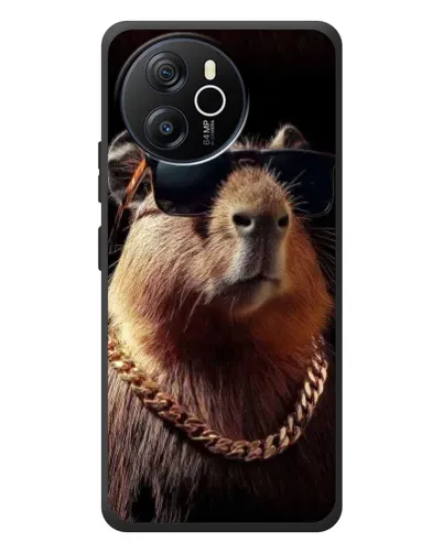 Чехол для Blackview Oscal Tiger 12 с картинкой «Капибара золотая цепь» Чехол для Blackview Oscal Tiger 12 с картинкой «Капибара золотая цепь»