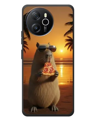 Чехол для Blackview Oscal Tiger 12 с картинкой «Капибара с пиццей» Чехол для Blackview Oscal Tiger 12 с картинкой «Капибара с пиццей»