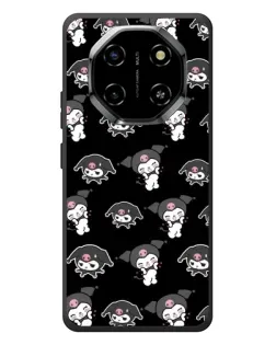 Чехол для Blackview Shark 6 с картинкой «Черный паттерн Kuromi»