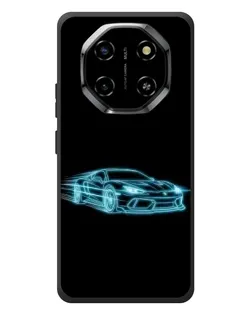 Чехол для Blackview Shark 6 с картинкой «Неоновый контур Lamborghini»