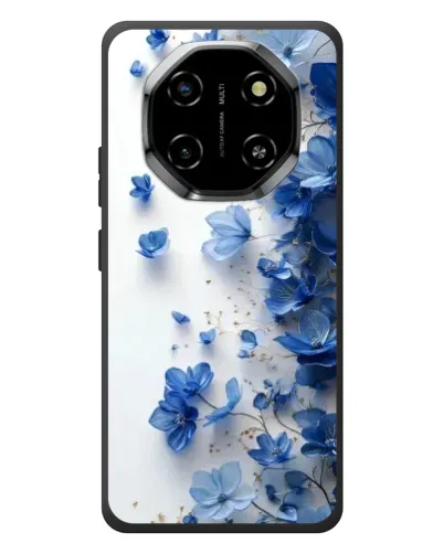 Чехол для Blackview Shark 6 с картинкой «Голубой цветочный каскад»