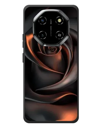 Чехол для Blackview Shark 6 с картинкой «Шелковая черная роза»