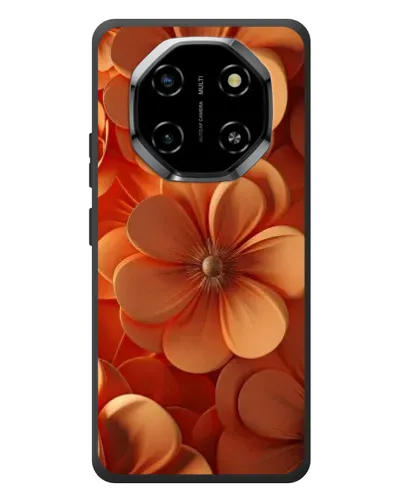 Чехол для Blackview Shark 6 с картинкой «Оранжевый макро цветок»