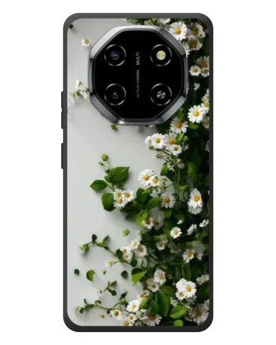 Чехол для Blackview Shark 6 с картинкой «Ветка мелких белых цветов»