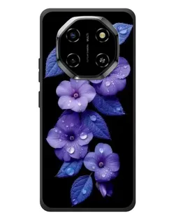 Чохол для Blackview Shark 6 з картинкою «Фіолетові квіти з росою»