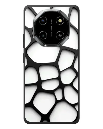 Чехол для Blackview Shark 6 с картинкой «Белая объемная сетка»