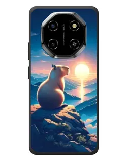 Чохол для Blackview Shark 6 з картинкою «Захід сонця з капібарою»