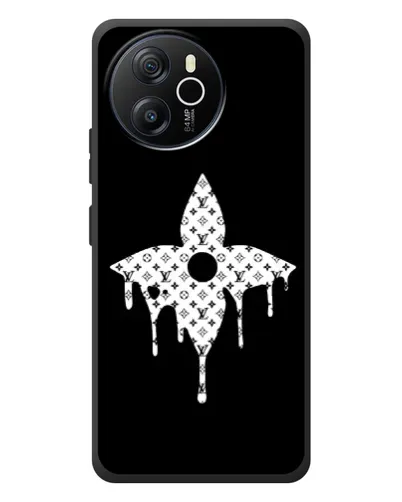 Чехол для Blackview Shark 8 с картинкой «Цветочная монограмма»