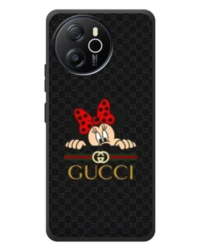 Чехол для Blackview Shark 8 с картинкой «Минни Маус Gucci — черный»
