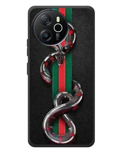 Чехол для Blackview Shark 8 с картинкой «Gucci — змея на полосе»