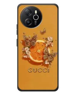 Чехол для Blackview Shark 8 с картинкой «Gucci — золотые бабочки»