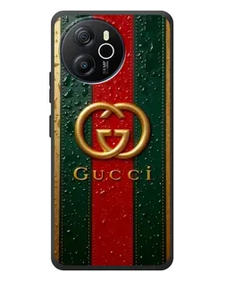 Чехол для Blackview Shark 8 с картинкой «Gucci — фирменная полоса и золото»