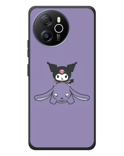 Чехол для Blackview Shark 8 с картинкой «Kuromi на лиловом фоне»