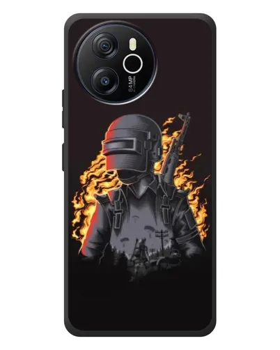 Чехол для Blackview Shark 8 с картинкой «PUBG — огненный силуэт» Чехол для Blackview Shark 8 с картинкой «PUBG — огненный силуэт»