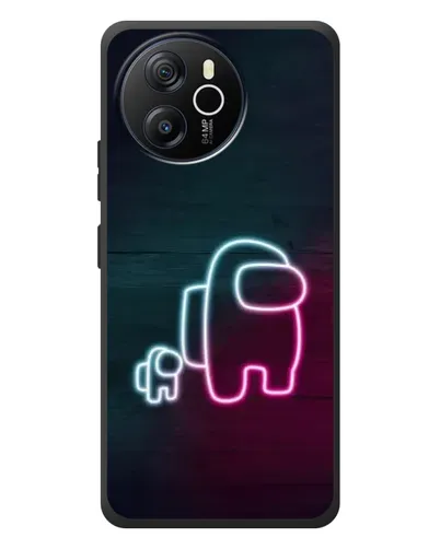 Чехол для Blackview Shark 8 с картинкой «Among Us неон-арт»
