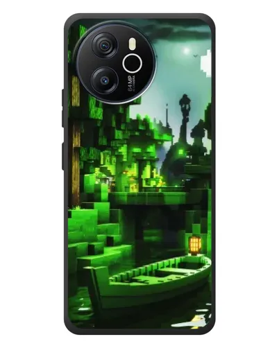 Чехол для Blackview Shark 8 с картинкой «Minecraft лесной пейзаж»