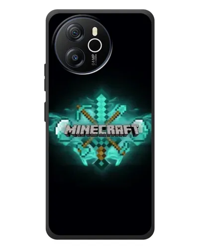 Чехол для Blackview Shark 8 с картинкой «Minecraft Diamond лого»