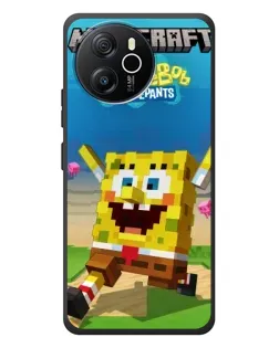 Чехол для Blackview Shark 8 с картинкой «Губка Боб Minecraft»