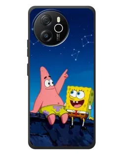 Чехол для Blackview Shark 8 с картинкой «Губка Боб и Патрик ночью»