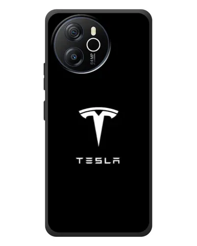 Чехол для Blackview Shark 8 с картинкой «Tesla White Logo»