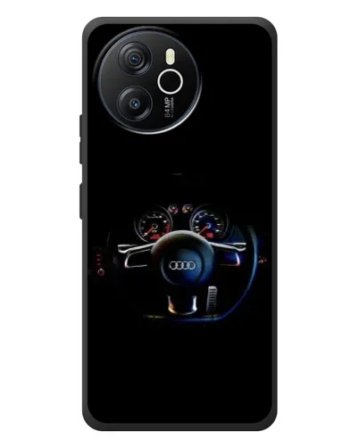 Чехол для Blackview Shark 8 с картинкой «Салон Audi — руль»